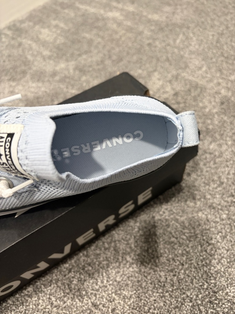Converse Light Blue Knit Low-Top Sneaker - Picture 2 of 4